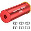 KinZon 12GA Bore Sight Rosso, Red Zeroing Bore Sight, Red Dot con 2 set di batterie, per airsoft, caccia
