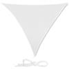 Relaxdays Tenda a Vela Triangolare, Idrorepellente, Anti UV, Corde di Supporto, Terrazza e Giardino, 3x3x3 m, Bianca