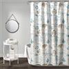 Lush Decor - Tenda da doccia Harbor Life, 182,9 x 182,9 cm, colore: Blu e talpa