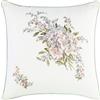 Laura Ashley Cuscino decorativo in cotone, chiusura hotel, elegante decorazione per la casa per divano o letto, 45,7 x 45,7 cm, Harper verde pallido