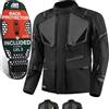 SHIMA RUNNER Giacca Moto Uomo 4 Stagioni AIRFORCE Paraschiena Giubbotto Protezioni Giacche Invernale Leggero Motociclista Abbigliamento Protezione Impermeabile (Uomini, Black, 4XL)