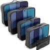 OW-Travel Organizer Valigia Salvaspazio Set da 5 Nero (Medium/Large) Organizer da Viaggio per Valigia e Zaino. Packing Cubes. Cubi Organizzatori, Divisori per Valigie. Borse Portaoggetti per Valigie