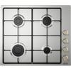 De Longhi Piano Cottura 4 Fuochi a Gas Larghezza 60 cm in Acciaio colore Inox - YLG 60 L