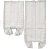 SL ROSY Tende a Coppia Regolabili silhouette per soggiorno, sala da pranzo, camera da letto, cucina, bagno, tende per finestre (bianche) (2 Tende Bianco 45x150cm)