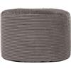 icon Milano Pouf Poggiapiedi, Grigio Scuro, Velluto a Coste, Poltrona Sacco con Riempimento Incluso, Pouf Sacco, Camera da Letto, Soggiorno, Mobili Soggiorno