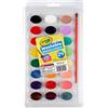 CRAYOLA - I Lavabilissimi, Acquerelli Lavabili per Bambini con Pennello, 24 Colori Assortiti, 53-0524