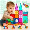 NK Set di Costruzione Magnetici per Bambini (48 Pezzi) - Pezzi Magnetici 3D Magnetic Tiles, Giocattolo Educativo Montessori, Regalo di Compleanno Natale per Bambini