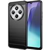 Effcotuo Custodia per Xiaomi Redmi 14C/POCO C75/Redmi A4 5G Cover [Fibra di Carbonio] Morbido TPU Custodia Protezione Anti Scivolo/Antiurto per Redmi 14C-Nero