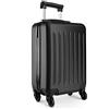 KONO Trolley Bagaglio a Mano 48x30x20cm Valigia Rigida in ABS Valigie Piccola con 4 Ruote, 26L (Nero)