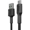 Green Cell Cavo USB-A - Micro USB 0.3m Cavo di ricarica nero Alta velocità Compatibile con Quick Charge 3.0 per Samsung, Xiaomi, Huawei, Kindle, Nexus, Telefoni Android