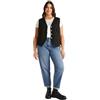 FIORELLA RUBINO: Jeans Balloon Lavaggio Chiaro Curvy Size Blu Stagione Primavera Estate 2025.
