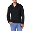 Amazon Essentials Maglione con Cerniera sul Collo in Cotone 100% Uomo, Nero, XL