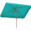 Outsunny Ombrellone da Giardino 2x3 m con Apertura a Manovella, Inclinabile e Anti UV 50+, Turchese