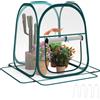 Outsunny Mini Serra Pop Up con Copertura in Plastica, Finestra Avvolgibile e Borsa, 70x70x80 cm, Trasparente