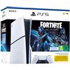 Sony Console PS5 1TB Standard Slim D Chassis White + Bundle Disc Fortnite Cobalt
