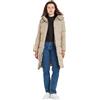 Calvin Klein Jeans Cappotto Donna Monologo Non Down Long Puffer Invernale, Beige (Plaza Taupe), M