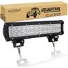 AUXTINGS 30 cm 72W faro di sicurezza a fascio stretto e a fascio ampio a LED, lungo per fuoristrada, camion, SUV, 4WD, fendinebbia