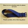 20 MM Senza E Solido Braccialetto Nato Militare Blu Notte Ideale Sub Immersioni