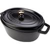 STAUB Cocotte ovale, Ghisa, Nero, 4.25 l