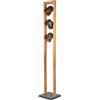 Trio Leuchten Trio, Piantana, Burton 1xE27, max.40,0 W Organza, Fumé, Finitura: Metallo, nero opaco Ø:35,0cm, A:150,0cm Interruttore a piede,Senza illuminante