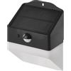 EMOS - Lampada solare a LED LUNIS per esterni con sensore di movimento - Lampada da parete solare con gancio per casa/giardino - Portata sensore 6 m/120° - 2 modalità di illuminazione, luminosità max.