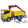 Bruder Camion da Cantiere Scania Super 560R con Gru e 2 Pallet 03551