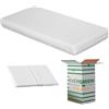 EVERGREENWEB MATERASSI & BEDS EVERGREENWEB® Materasso Lettino o Culla 70x160 per Bambini alto 12 cm + Cuscino ANTISOFFOCO su misura GRATIS con Fodera in Cotone Naturale, Rivestimento Sfoderabile Anallergico Lavabile SYMBA