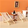 KARLOR Sedia a sdraio in miniatura, per il tempo libero, 2 pezzi, in miniatura, a maglia, mini poltrone da letto, 1:12, decorazione per la casa delle bambole