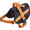 Bobby Easy Safe - Pettorina per cani con medaglietta, Taglia M, in Nylon Riflettente con Copri Manto, Chiusura a Fibbia regolabile, Arancio, Misura Giropetto 48-66 cm