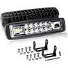 AUXTINGS 2Pcs Faro da Lavoro Led, 15 cm 24W 12V 24V Faretto Fuoristrada 7D Riflettore, IP67 Impermeabile 6000K Fendinebbia Barra Luci per Trattore Camion Off Road Auto Moto 4x4