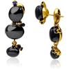 POMELLATO Orecchini collezione capri in oro, ceramica nera e zaffiro blu