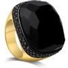 POMELLATO Anello collezione victoria in oro con pietra jet e diamanti