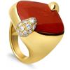 POMELLATO Anello collezione ritratto in oro con diaspro e diamanti