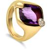 POMELLATO Anello collezione ritratto in oro con ametista e diamanti
