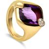 POMELLATO Anello collezione ritratto in oro con ametista e diamanti