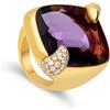 POMELLATO Anello collezione ritratto in oro con quarzo fumè e diamanti