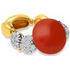 CHANTECLER Anello con corallo rosso e diamanti