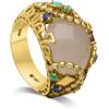 CHANTECLER Anello con quarzo e pietre preziose