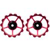 cyclingcolors 2x Puleggia Deragliatore Posteriore Alluminio 7075 Anodizzato Rosso Cuscinetto Sigillato 689-2RS Catena Bici Ciclo MTB Strada Città, 14 denti