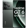 realme GT6 Smartphone, 5G Cellulare 12+256 GB, Snapdragon 8s Gen 3, Display ultra luminoso da 6000nit, 50MP+50MP+8MP Fotocamera, telefono, Batteria 5500 mAh, senza adattatore, Verde Rasoio