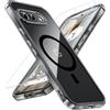 Hensinple Cover Magnetica per Google Pixel 9a con Vetro Temperato, Compatibile con MagSafe, Custodia Antiurto Resistente ai graffi TPU Bumper Sottile Trasparente Posteriore Protettiva Case, Nero