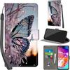 PHINIENLAND Cover per Samsung Galaxy A70 Case PU Pelle Custodia [Kickstand] [Chiusura magnetica] [Slot per Schede], Portafoglio Flip Custodia per Samsung A70,Farfalla
