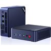 Gezoon Mini PC Computer, Mini Desktop 12th Alder Lake N100 16GB DDR4 512GB SSD, 4 Cores/4 Threads/USB3.2/Type-C/Wifi 6 2.4/5GHz/Support 4K Video for Home and Entertainment(Blu)