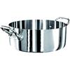 Pentole Agnelli Linea 1907 Casseruola Bassa con 2 Maniglie, Alluminio, Argento, 36 cm