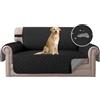 H.VERSAILTEX Copridivano 2 Posti Impermeabile Divano Protector Mobili Coperture su due lati per Cani/Gatti Letto con Divano Slipcovers 190 x 116cm, nero