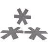 MC-Trend 3 tappetini protettivi XL in feltro, diametro 35 cm, grigio, 35 x 35 cm, antiscivolo, protezione impilabile per padelle, pentole, ciotola, protezione ottimale (set da 3 pezzi, colore grigio)