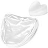 Zelimun Federa per cuscino per ginocchia, 24 x 24 x 10 cm, federa di ricambio per cuscino per ginocchia a forma di cuore (bianco)