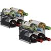 Lifewit Portabottiglie Impilabile in Plastica per Frigorifero, Armadio, Bancone, Set di 2 Portabottiglie da Vino, Organizer per Bottiglie d'Acqua Può Contenere 8 Bottiglie, Nero
