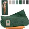 Hausfelder Asciugamano da sauna XXL 80x200 cm - Asciugamano da sauna premium 500g/m² grande - Asciugamano sauna per donna e uomo, 100% cotone, certificato Ökotex (80 x 200 cm verde scuro)