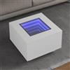Somanki Tavolino Salotto con LED Bianco 60x60x40 cm Legno Multistrato,Tavolino da caffè per Soggiorno,Tavolino da Salotto,Tavolino da caffè,Tavolino da Salotto Moderno-847567